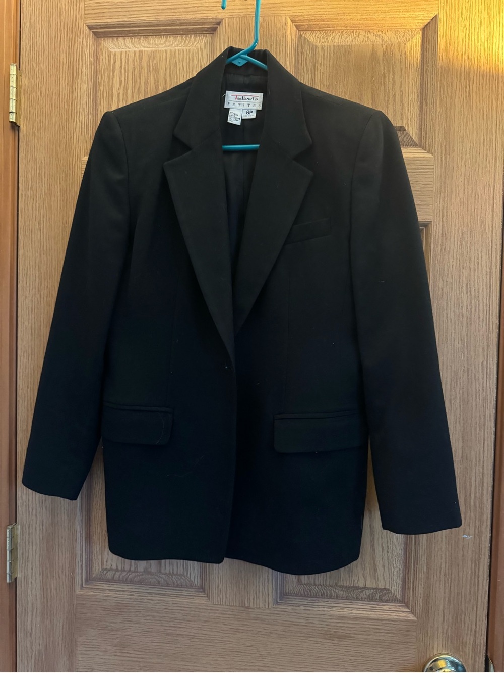 Talbots Vintage Black Wool Single-Breasted Women's Blazer